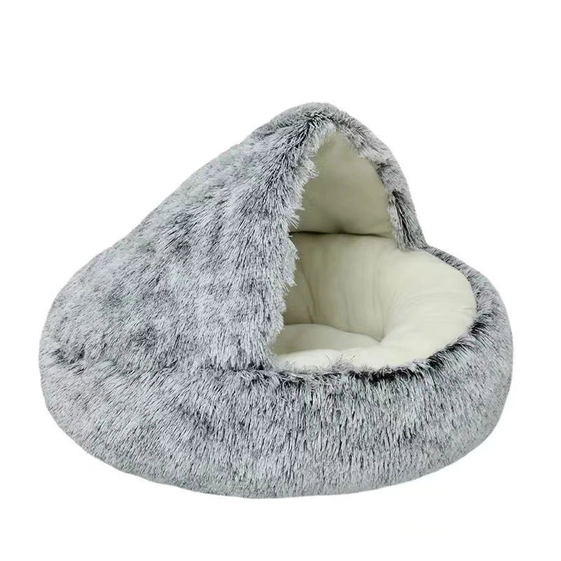 Warm & Soft Plush Cat Bed – Round Pet Mattress for Small Dogs and Kittens