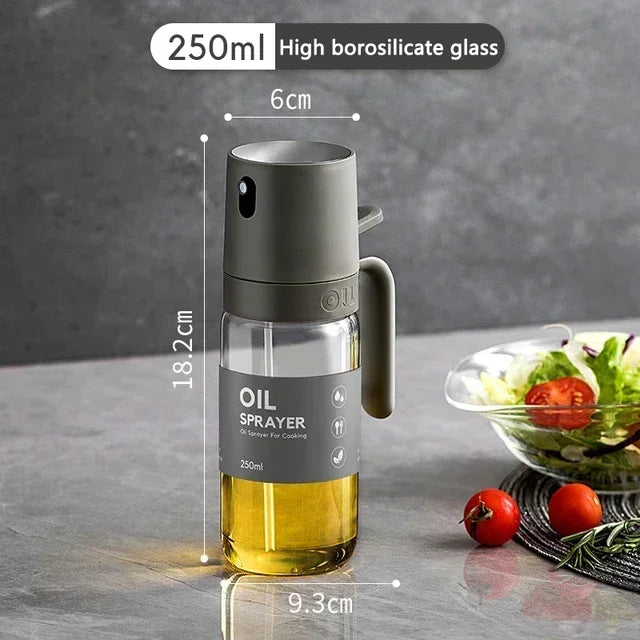250 ml oliesprayfles van hoog borosilicaatglas voor koken en bakken 