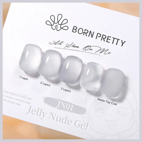 BORN PRETTY 10ml Jelly Nude Glitter Nail Gel Polish