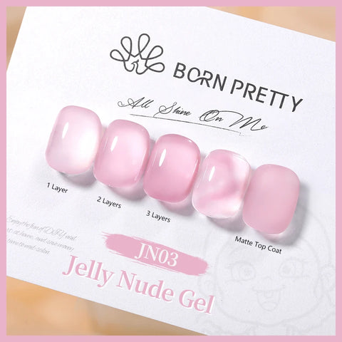 BORN PRETTY 10ml Jelly Nude Glitter Nail Gel Polish