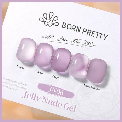 BORN PRETTY 10ml Jelly Nude Glitter Nail Gel Polish