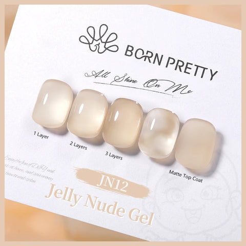 BORN PRETTY 10ml Jelly Nude Glitter Nail Gel Polish