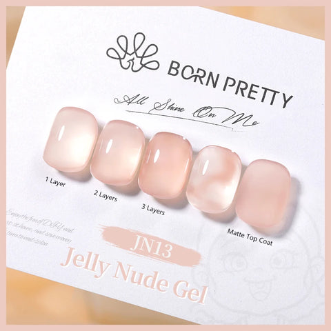 BORN PRETTY 10ml Jelly Nude Glitter Nail Gel Polish
