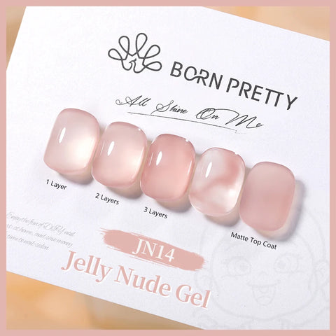 BORN PRETTY 10ml Jelly Nude Glitter Nail Gel Polish