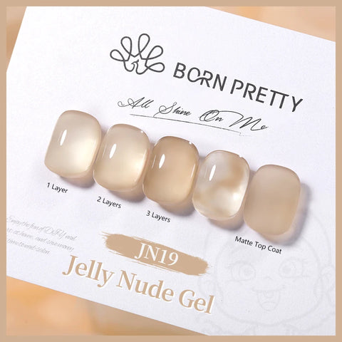 BORN PRETTY 10ml Jelly Nude Glitter Nail Gel Polish