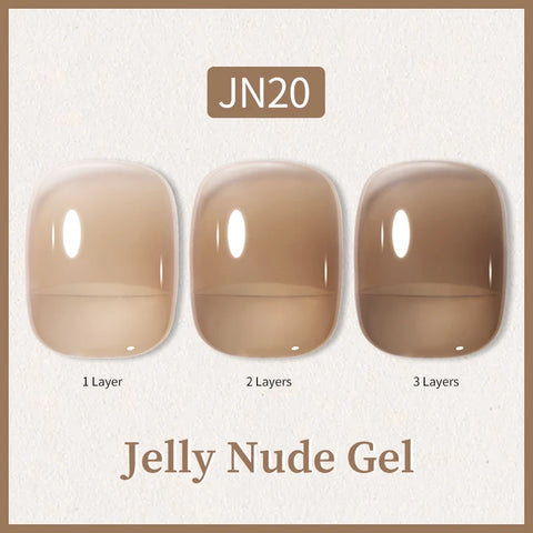 BORN PRETTY 10ml Jelly Nude Glitter Nail Gel Polish