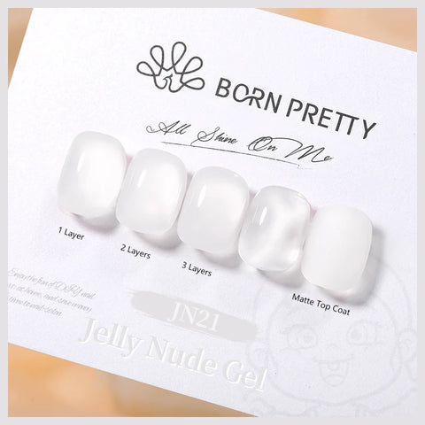 BORN PRETTY 10ml Jelly Nude Glitter Nail Gel Polish