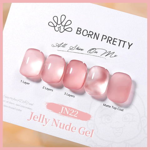 BORN PRETTY 10ml Jelly Nude Glitter Nail Gel Polish