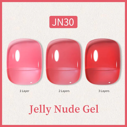 BORN PRETTY 10ml Jelly Nude Glitter Nail Gel Polish