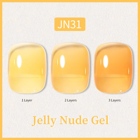 BORN PRETTY 10ml Jelly Nude Glitter Nail Gel Polish