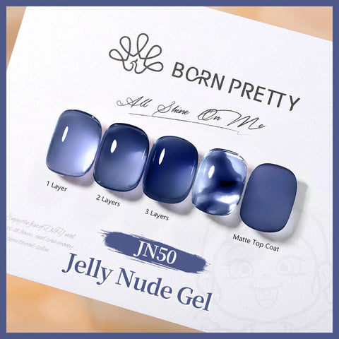 BORN PRETTY 10ml Jelly Nude Glitter Nail Gel Polish