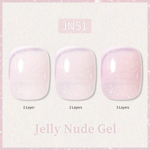 BORN PRETTY 10ml Jelly Nude Glitter Nail Gel Polish