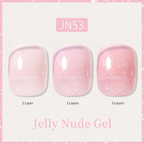 BORN PRETTY 10ml Jelly Nude Glitter Nail Gel Polish