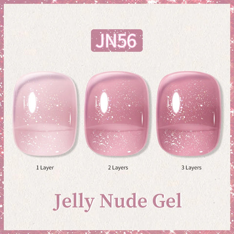 BORN PRETTY 10ml Jelly Nude Glitter Nail Gel Polish