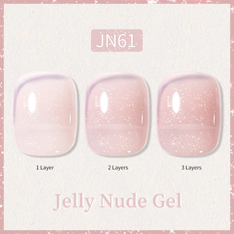 BORN PRETTY 10ml Jelly Nude Glitter Nail Gel Polish
