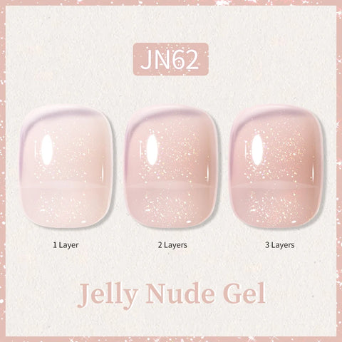 BORN PRETTY 10ml Jelly Nude Glitter Nail Gel Polish