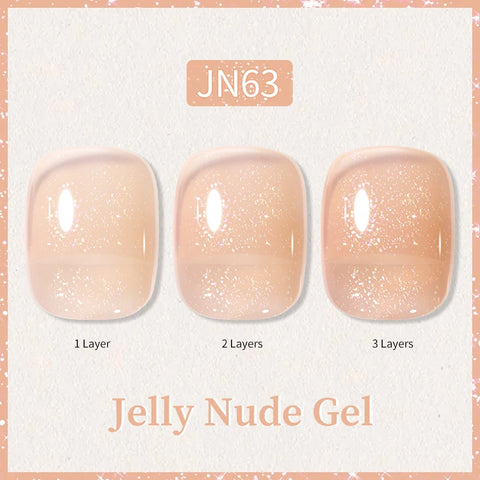BORN PRETTY 10ml Jelly Nude Glitter Nail Gel Polish