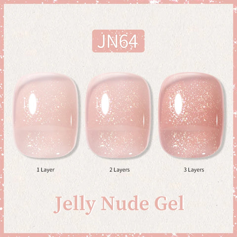 BORN PRETTY 10ml Jelly Nude Glitter Nail Gel Polish