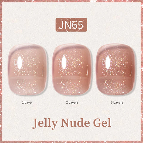 BORN PRETTY 10ml Jelly Nude Glitter Nail Gel Polish