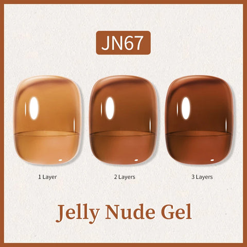 BORN PRETTY 10ml Jelly Nude Glitter Nail Gel Polish