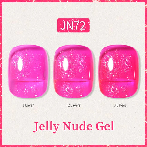BORN PRETTY 10ml Jelly Nude Glitter Nail Gel Polish
