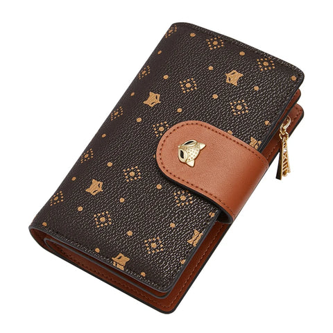 FOXER Women's Elegant Signature Card Holder Wallet - High Capacity, Stylish Gift