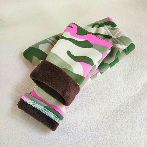 Spring Autumn Girls Fleece Leggings