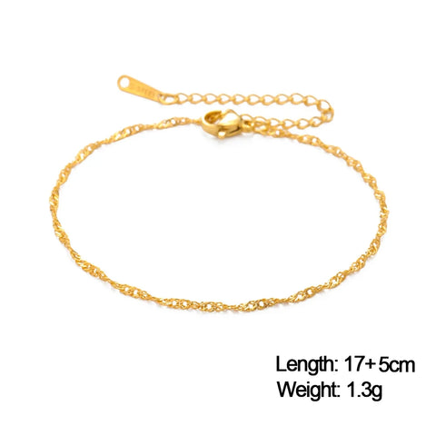 Skyrim Stainless Steel Gold Color Bracelet - Trendy Minimalist Jewelry for Women
