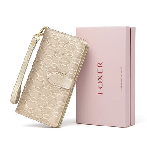 FOXER Spilt Leather Women's Long Wallet - 2025 Edition