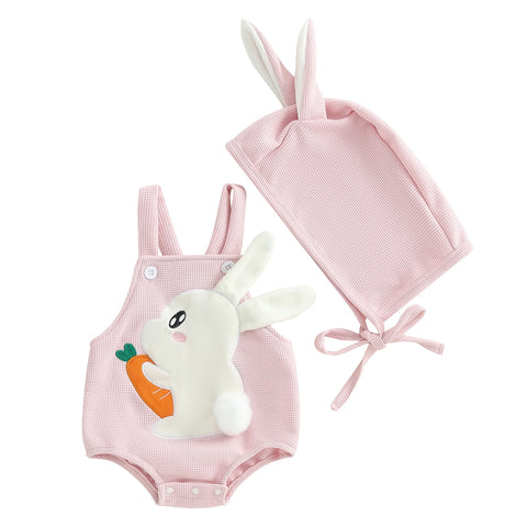 Tregren Infant Baby Easter Bunny Romper Set