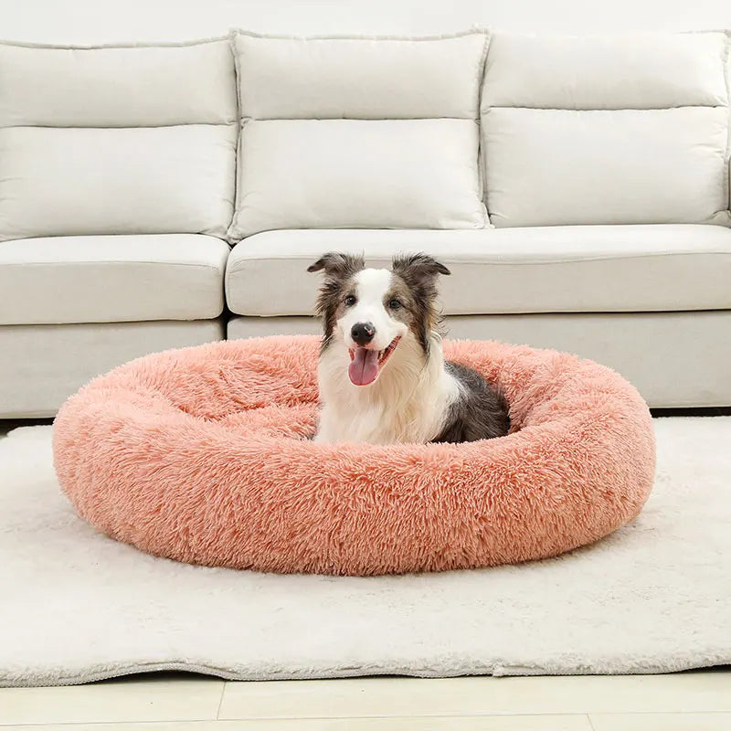 Soft Plush Dog and Cat Bed - Cozy Pet Sleeping Sofa