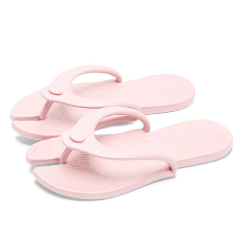 EVA Women Flip Flops - Foldable Detachable Beach Slippers