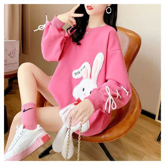 Kawaii Cute Bunny Sweatshirt for Women