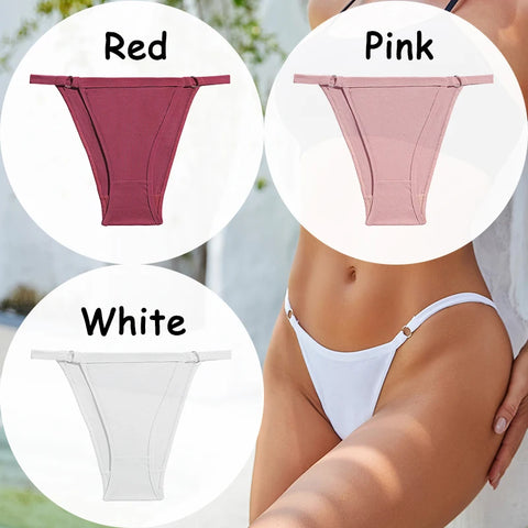 3PCS/Set Cotton Panties Women's Underwear - Soft, Sexy Low-Waist Briefs