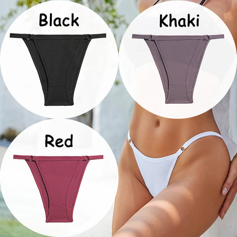 3PCS/Set Cotton Panties Women's Underwear - Soft, Sexy Low-Waist Briefs
