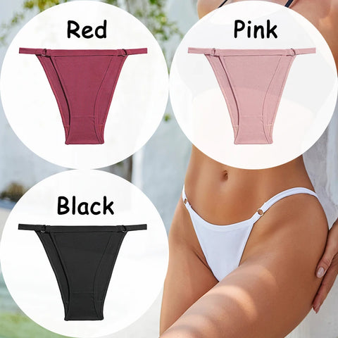 3PCS/Set Cotton Panties Women's Underwear - Soft, Sexy Low-Waist Briefs
