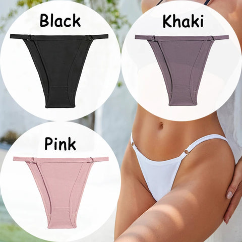 3PCS/Set Cotton Panties Women's Underwear - Soft, Sexy Low-Waist Briefs
