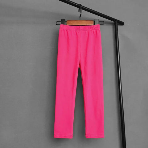 Kids Solid Color Stretch Pants