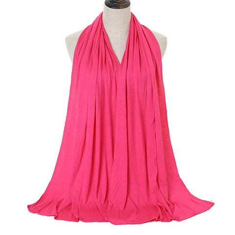 Soft Modal Cotton Jersey Hijab Scarf - Long Muslim Scarf for Women