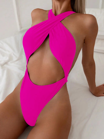 Elegant Cropped Halter High Waist Women's Swimsuit 2025