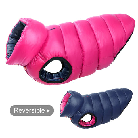 Soft Winter Dog Jacket - Reversible Waterproof Vest for All Dog Sizes