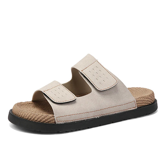 Lässige Lederpantoffeln für Herren – schnelltrocknende Sommersandalen