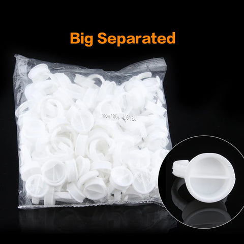 AILEISHI 100Pcs Disposable Eyelash Glue Fan Cup Rings