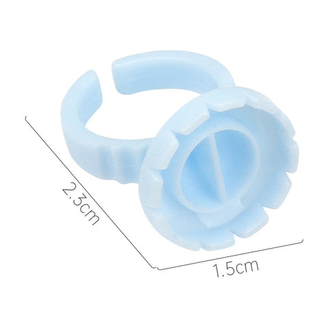 AILEISHI 100Pcs Disposable Eyelash Extension Glue Ring Cups