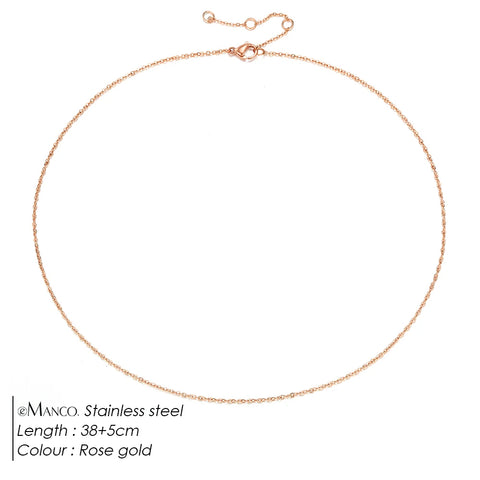 eManco Fine Chain Necklace - Stainless Steel Gold Color Pendants for Women - Perfect Statement Jewelry Gift