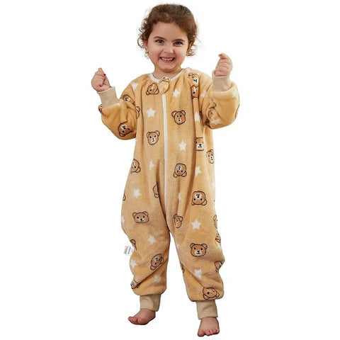 MICHLEY Cartoon Flannel Baby Sleeping Bag Sack