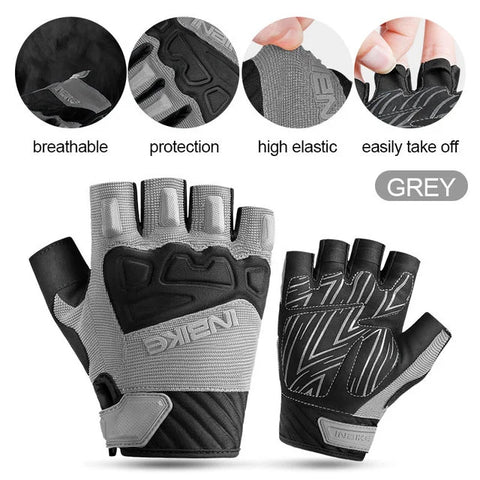 INBIKE Zomer MTB Fiets Handschoenen - Gel Gevoerde Halfvinger Fiets Handschoenen voor Heren