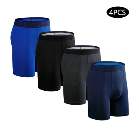 4 stuks Plus Size Lange Boxers voor Heren