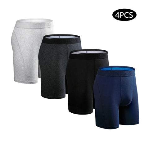 4 stuks Plus Size Lange Boxers voor Heren