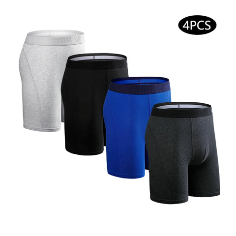 4 stuks Plus Size Lange Boxers voor Heren